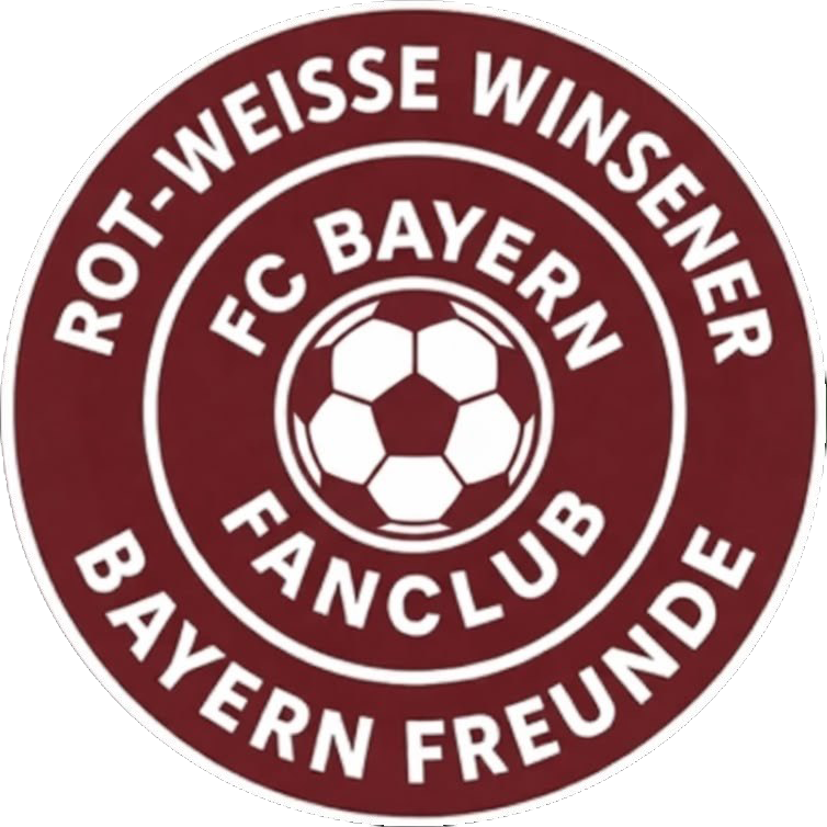 Rundes Vereinswappen der Rot-Weißen Winsener Bayern Freunde